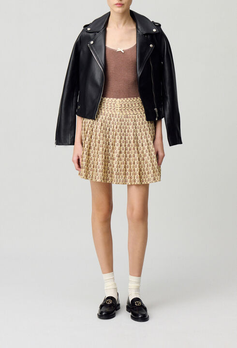 Falda corta estampada