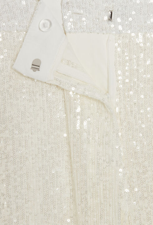 Pantalón de lentejuelas blanco