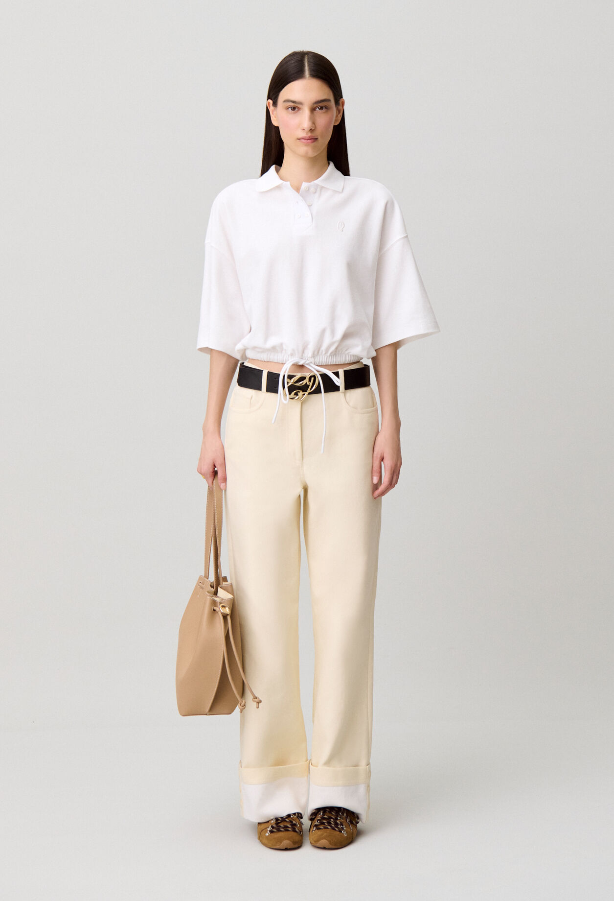 Pantal&oacute;n recto de algod&oacute;n elegante