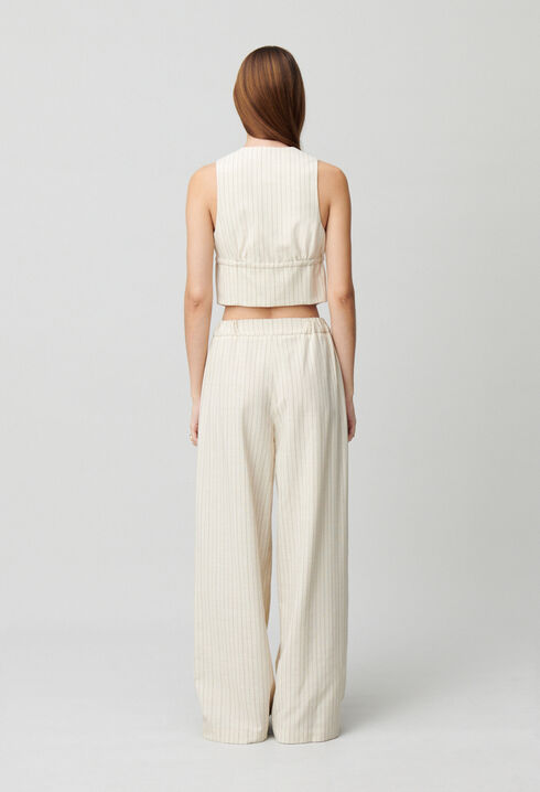 Top blazer de rayas