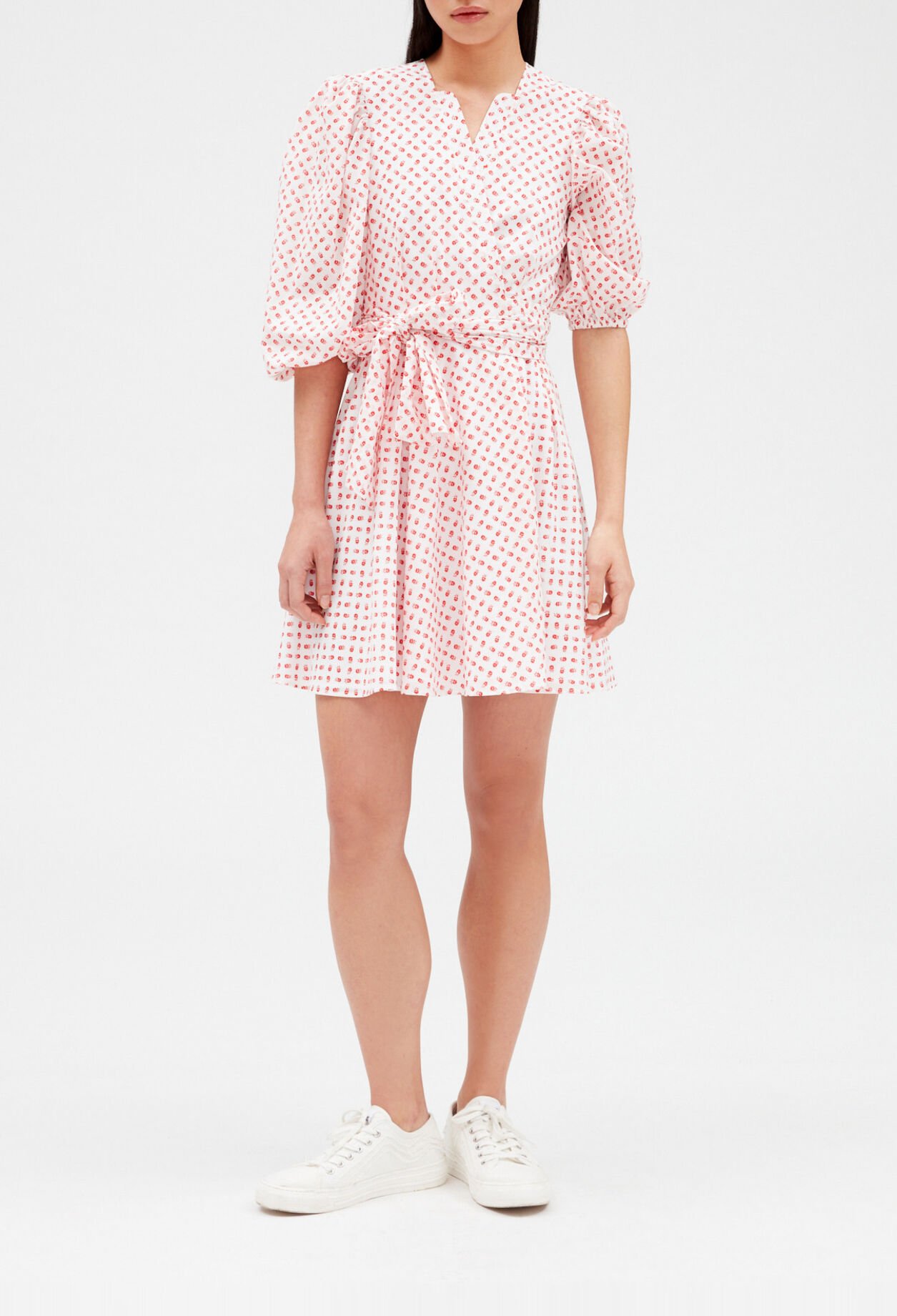 Vestido corto cruzado