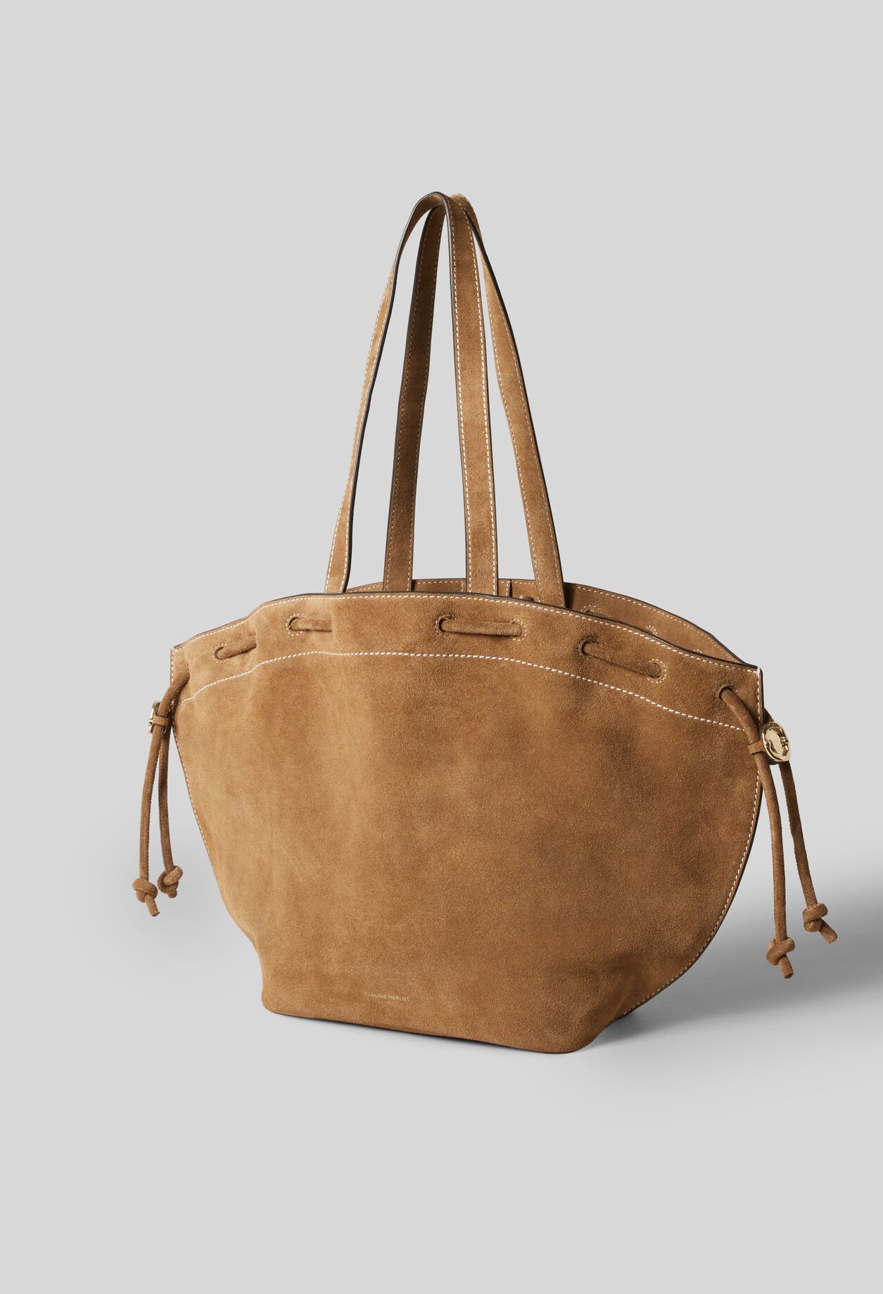 Bolso tote de cuero de ante