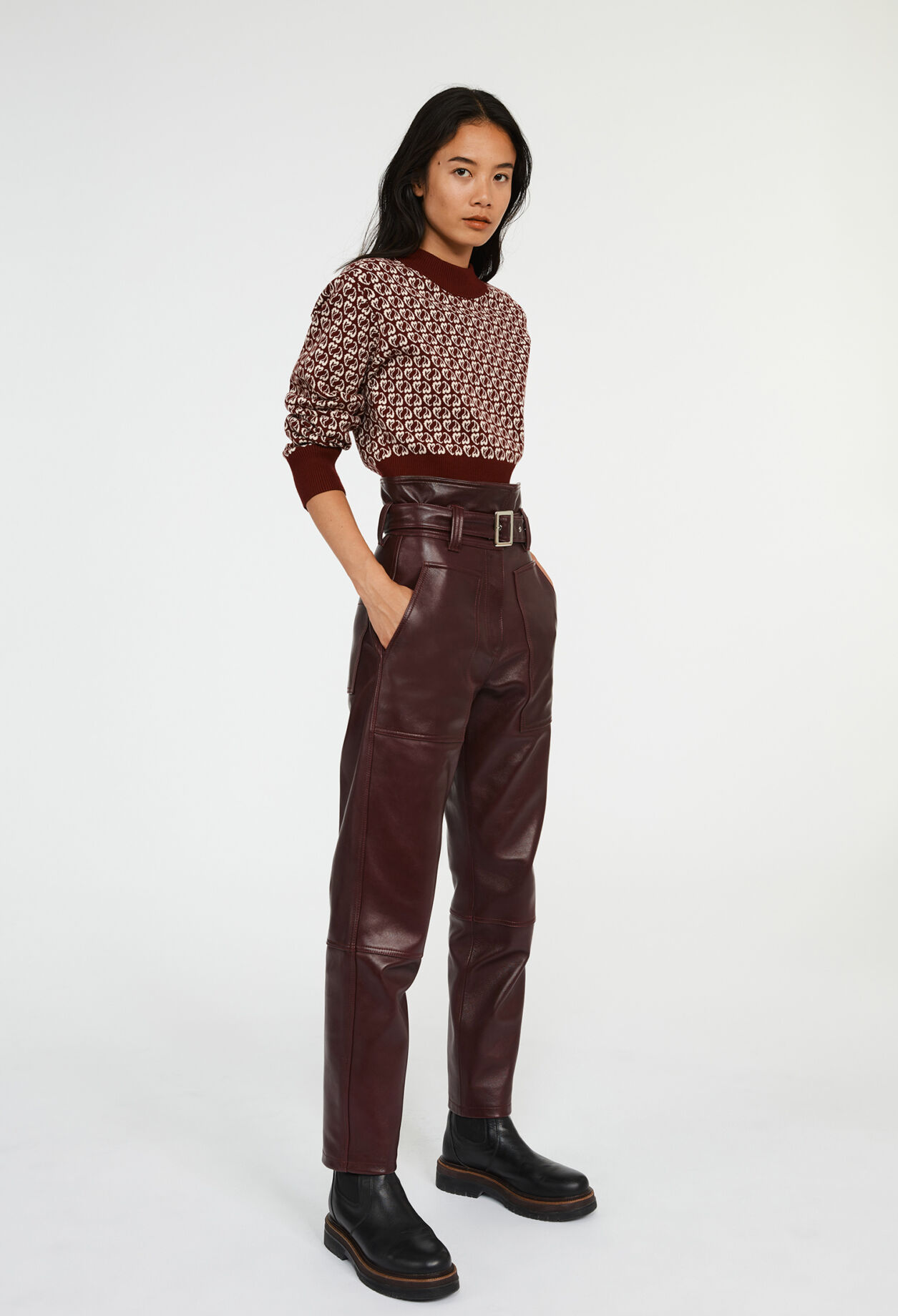 Jersey dos tonos de punto jacquard