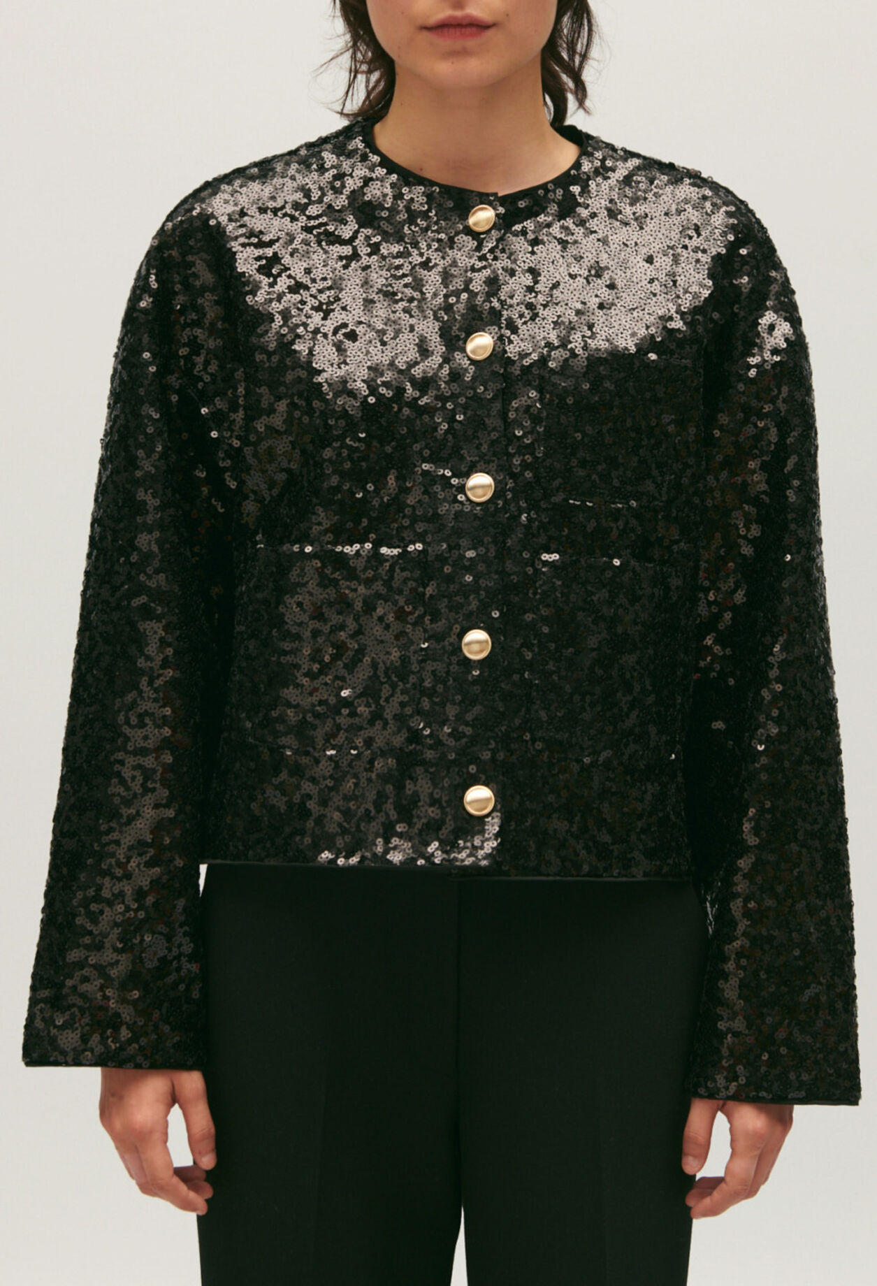 Cárdigan de lentejuelas negras