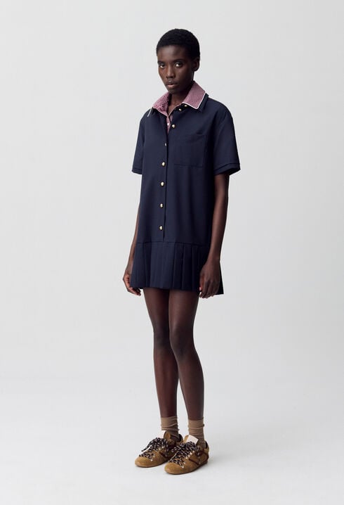 Vestido corto estilo camisa