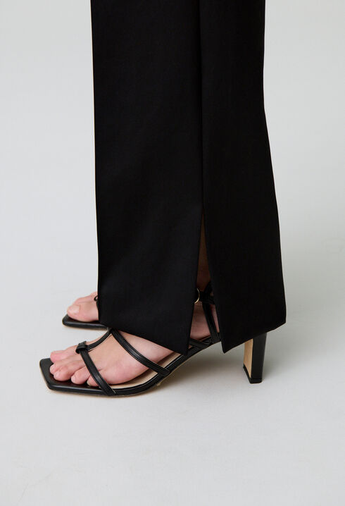 Pantalón recto satinado