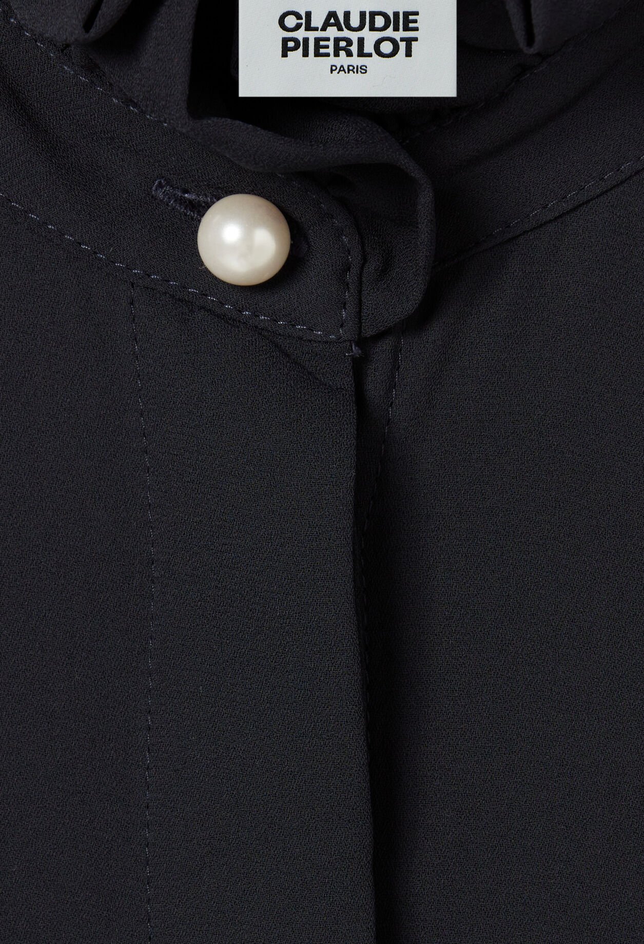 Camisa fluida cuello victoriano