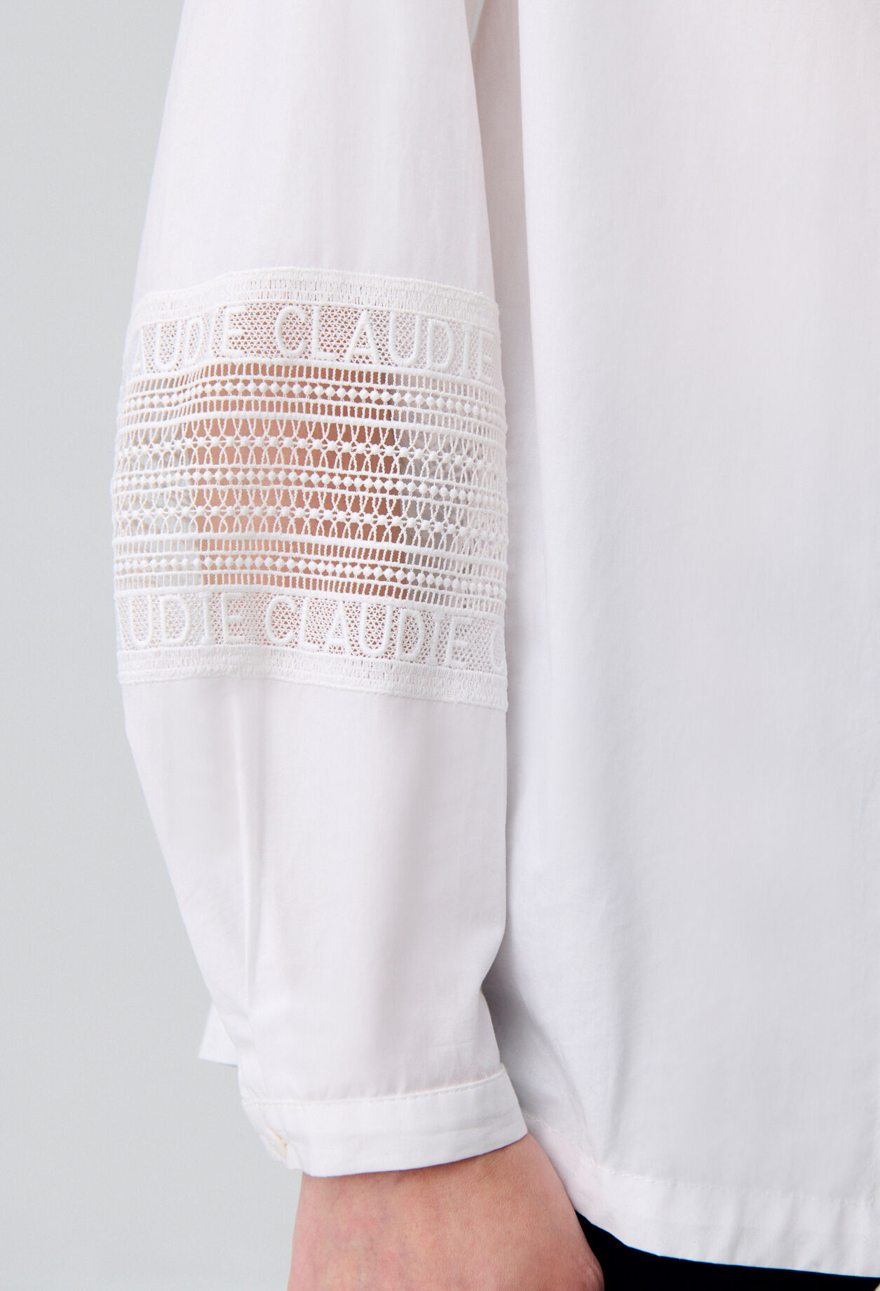 Camisa algodón cuello volante