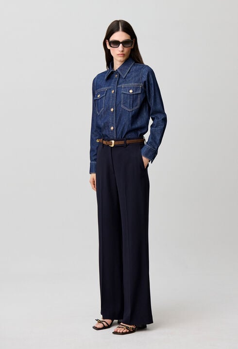 Pantal&oacute;n de traje recto