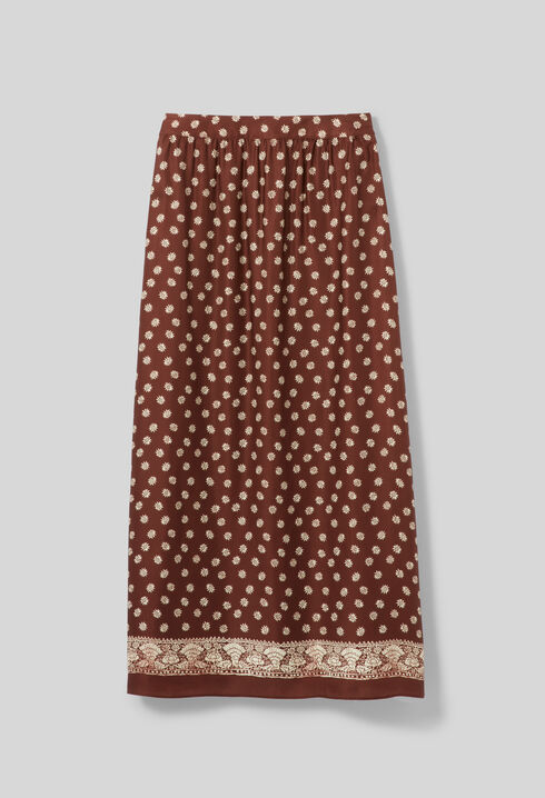 Falda estampada fluida