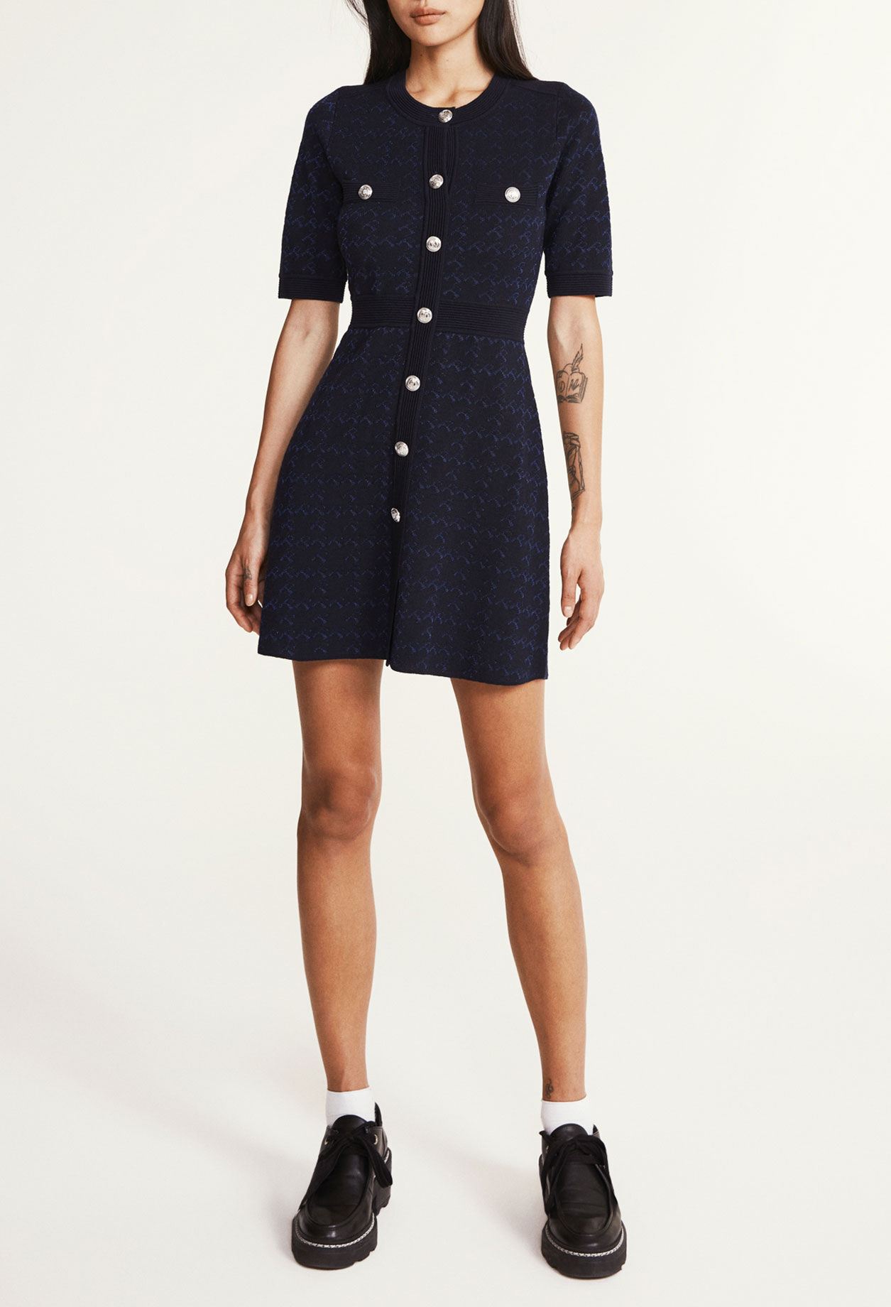 Vestido corto de punto