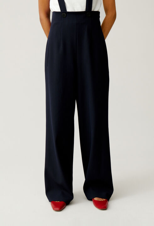 Pantal&oacute;n tirantes azul marino