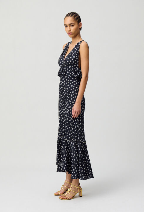 Vestido largo con volantes