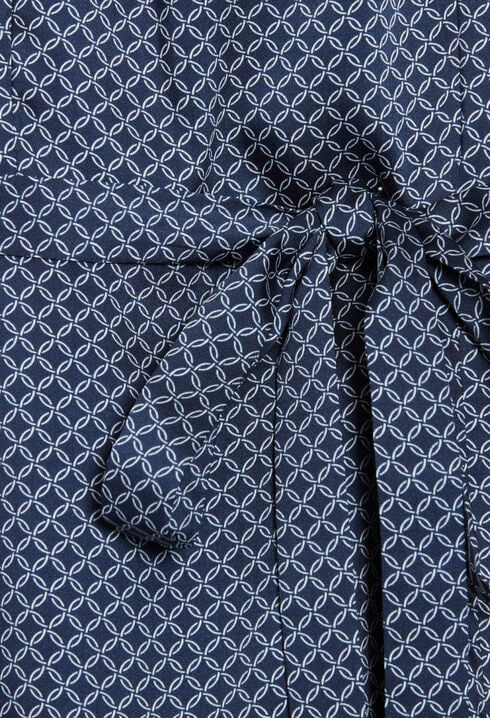 Vestido largo abierto estampado