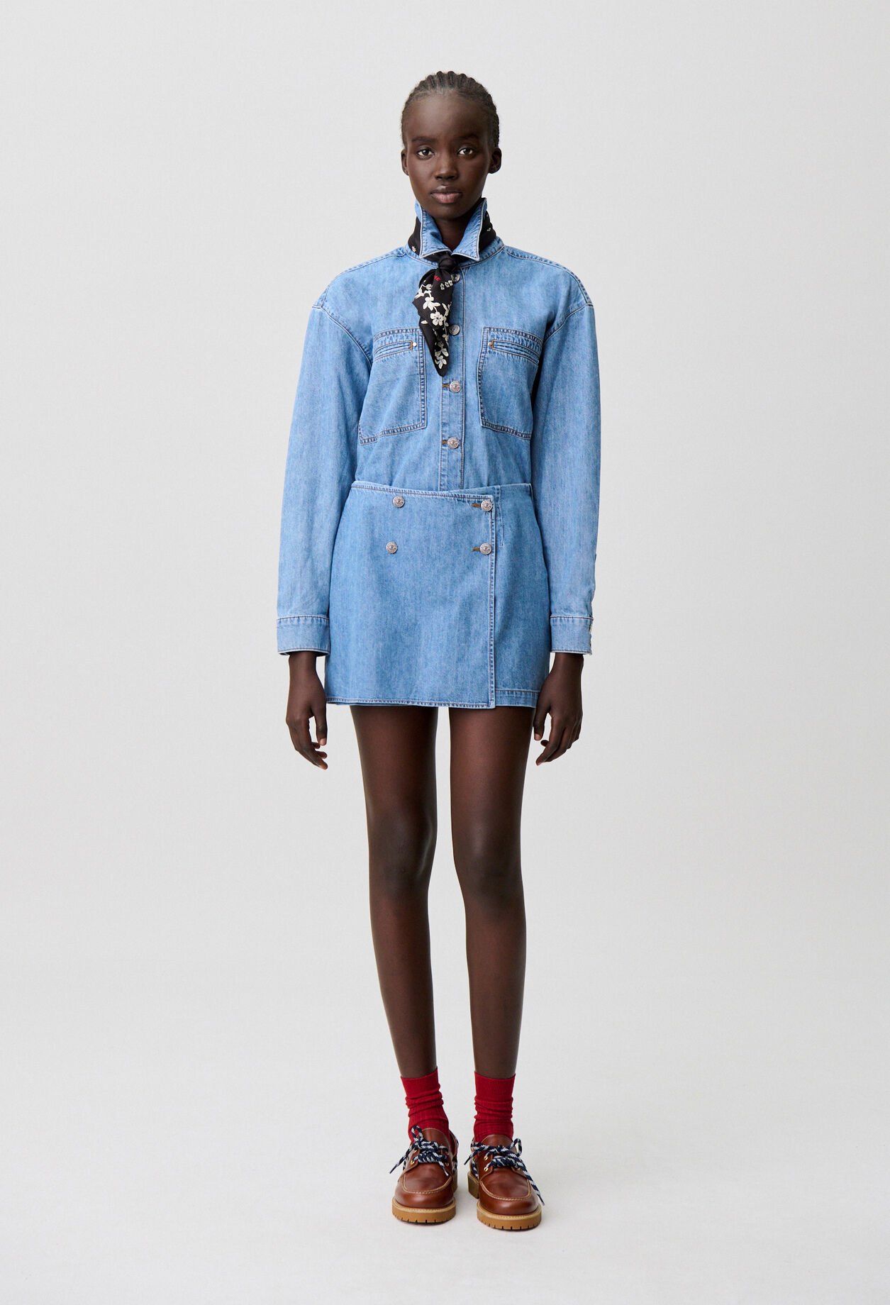 Falda pantal&oacute;n denim