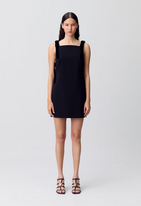 Vestido corto de terciopelo