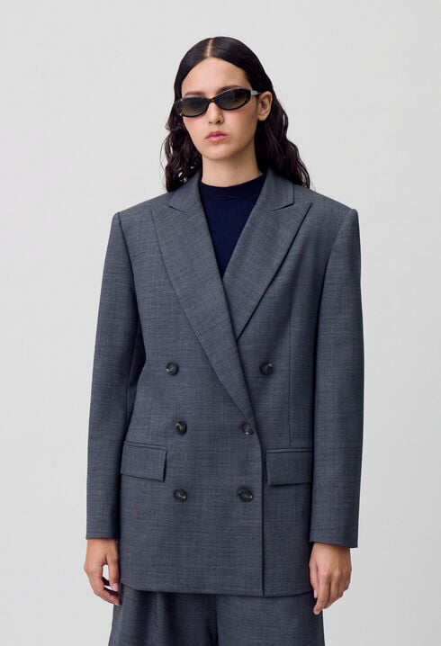 Chaqueta cruzada de traje