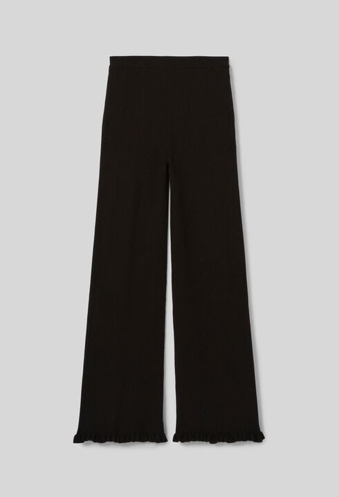 Pantalón de punto acampanado