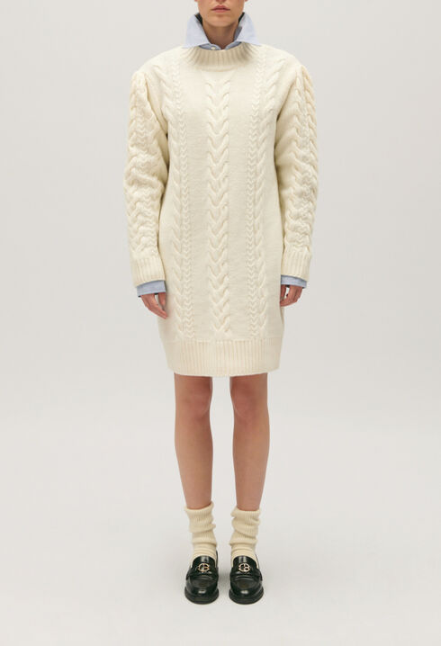 Vestido jersey corto de punto