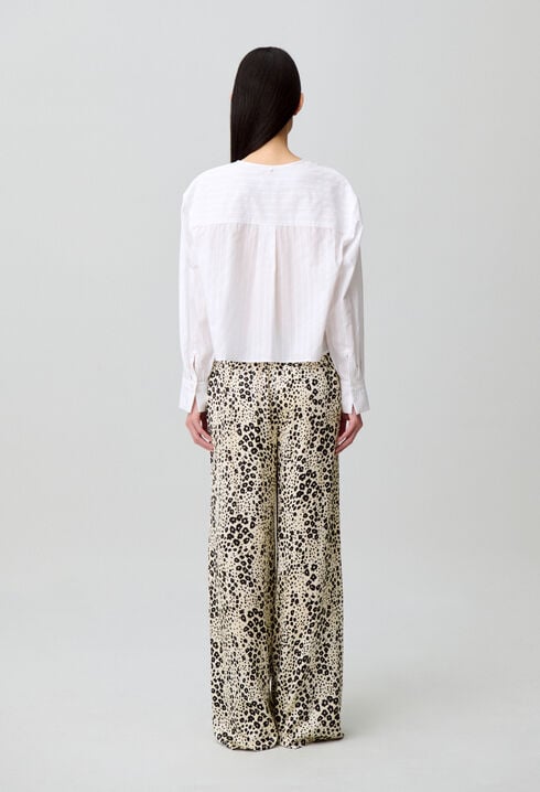 Camisa de algod&oacute;n a rayas