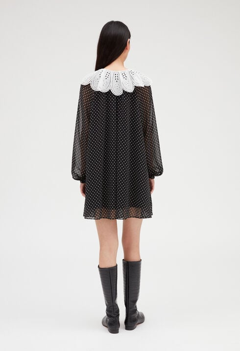 Vestido corto Rifi cuello ancho