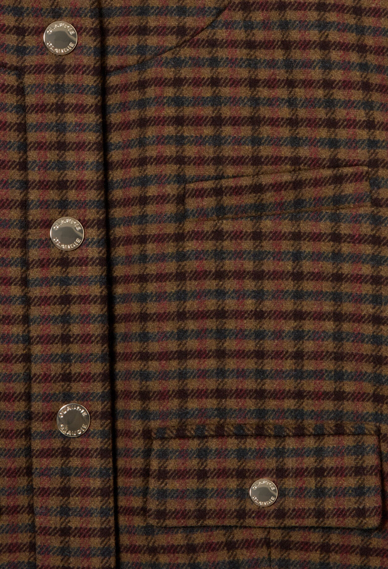 Chaqueta recta de cuadros