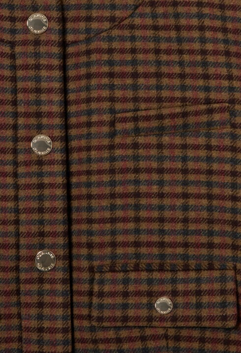 Chaqueta recta de cuadros