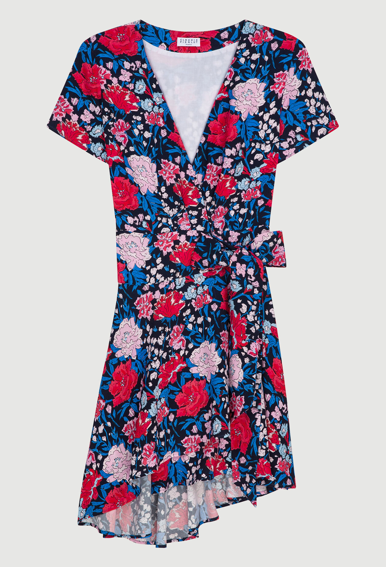 Vestido de flores asimétrico