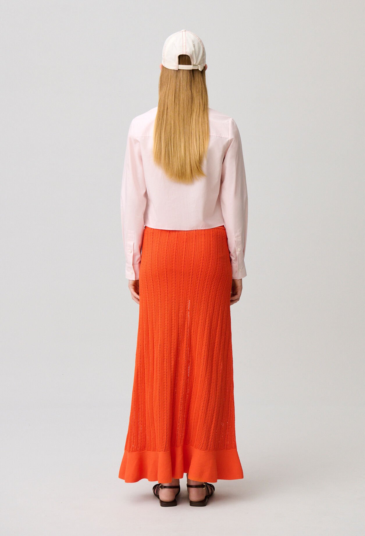 Falda larga de crochet