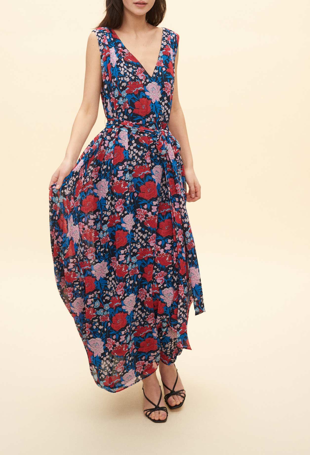 Vestido sin mangas de flores