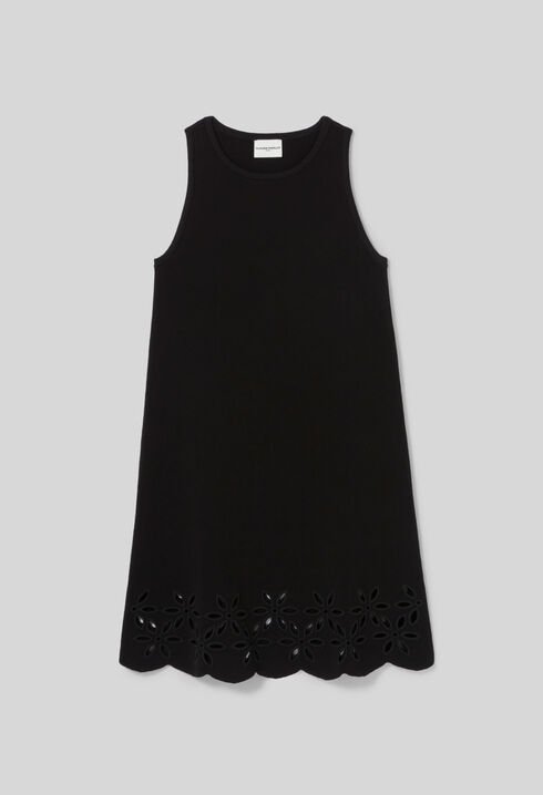 Vestido corto de punto fino