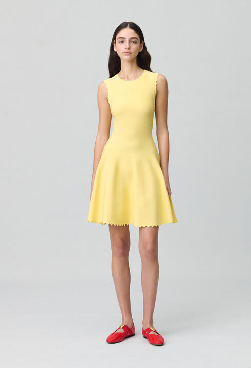 Vestido corto de punto patinadora