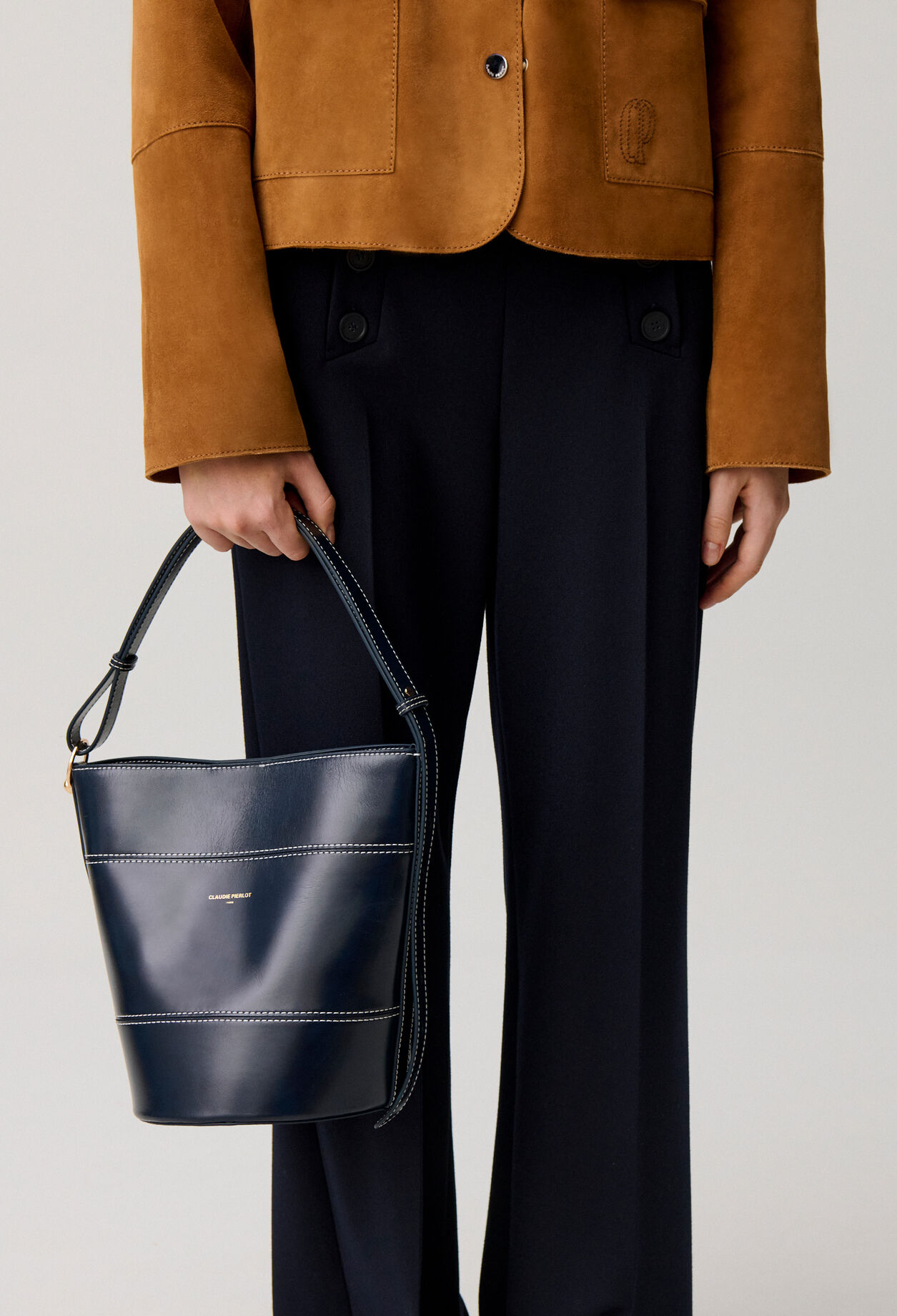 Bolso bombonera piel ajustable
