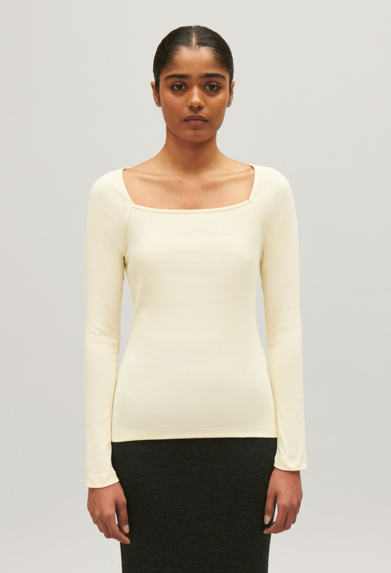 Camiseta de algodón beige