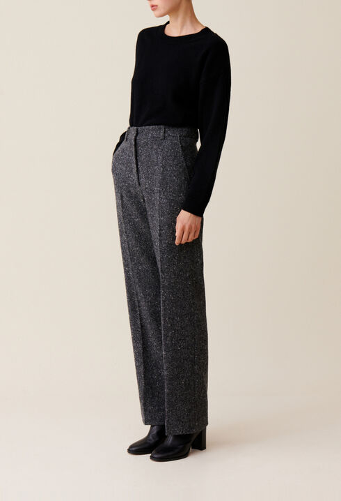 Pantal&oacute;n de traje gris de lana