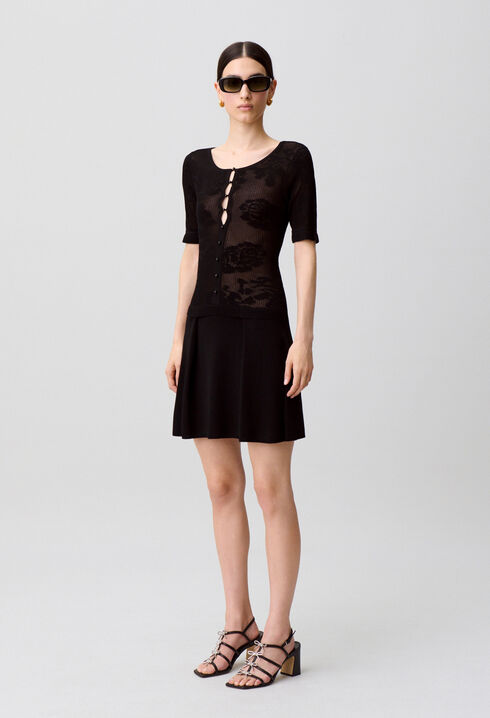 Vestido de punto con flores