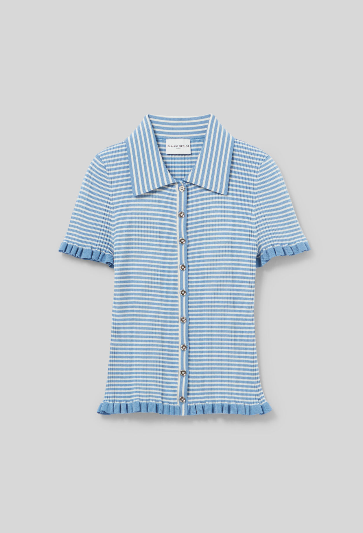Polo de rayas abotonado