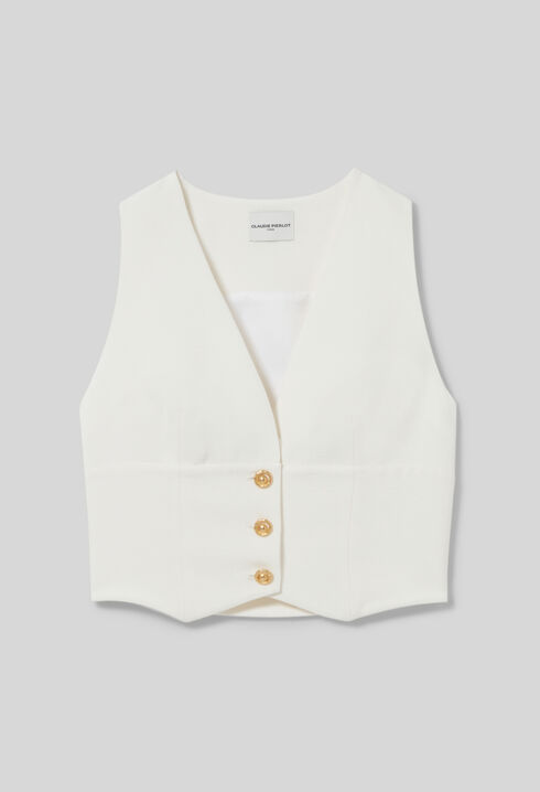 Top chaqueta con botones