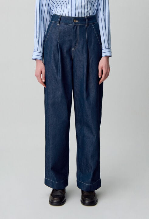 Vaquero de denim índigo recto