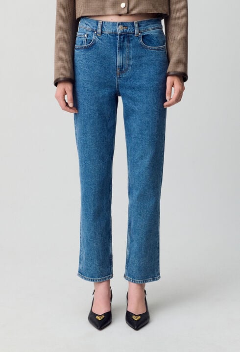 Vaqueros Toto Slim 7/8 azul desteñido
