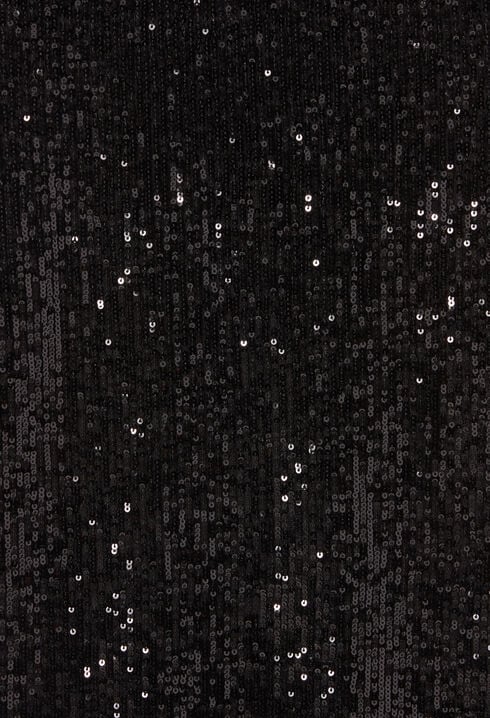 Pantalón recto de lentejuelas negras