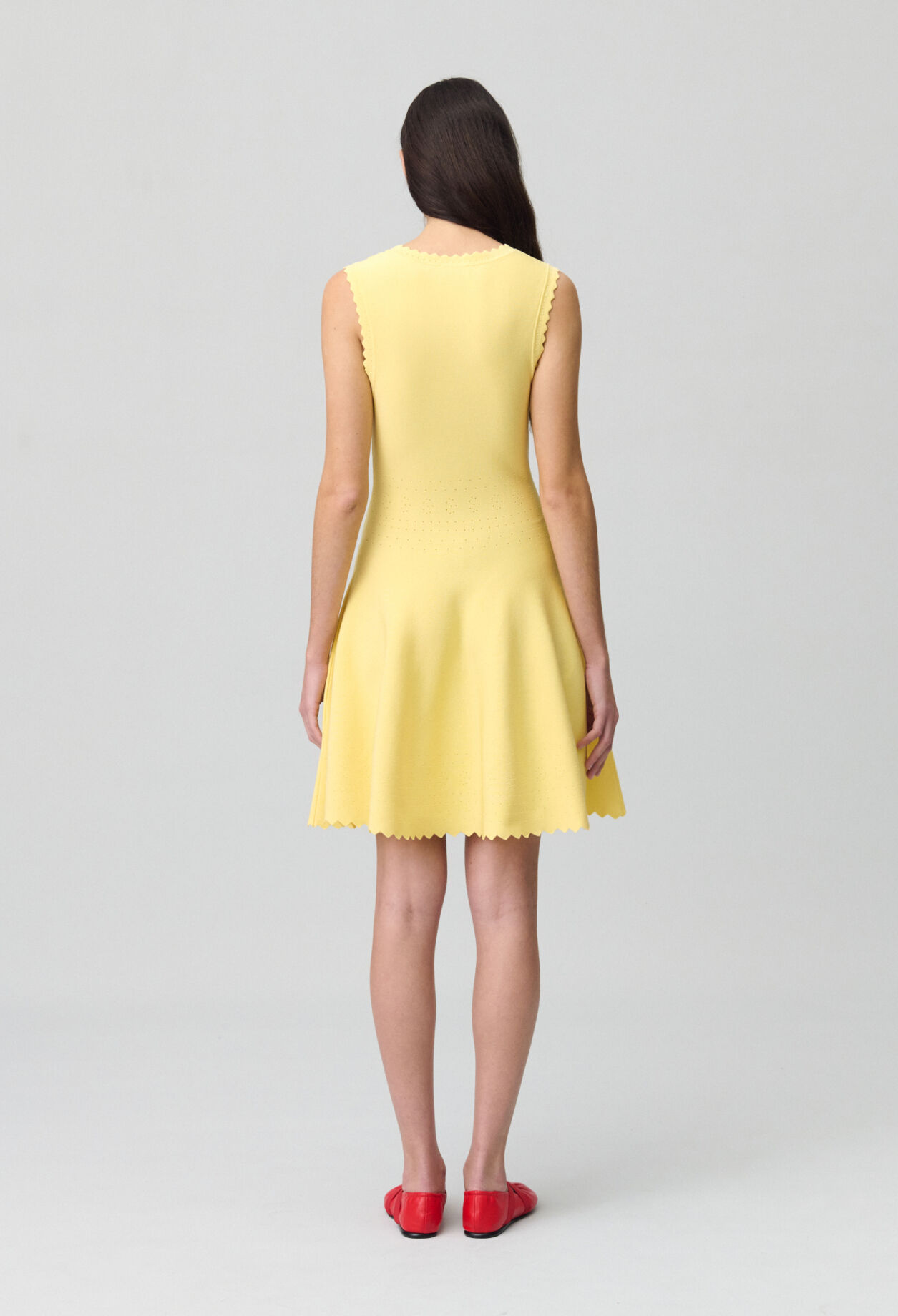 Vestido corto de punto patinadora