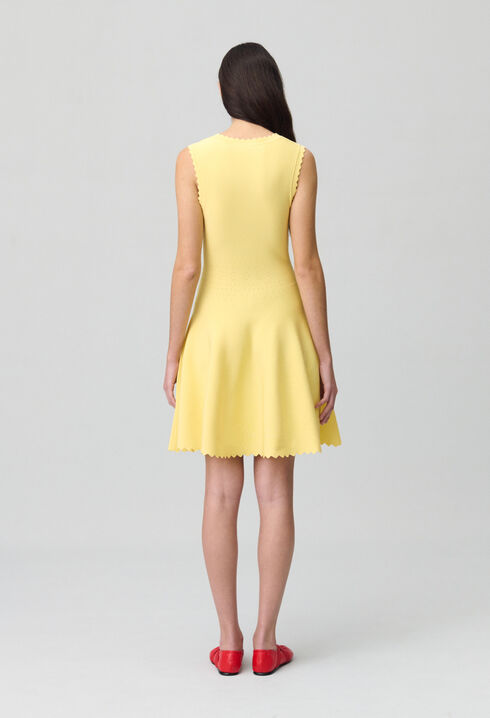 Vestido corto de punto patinadora