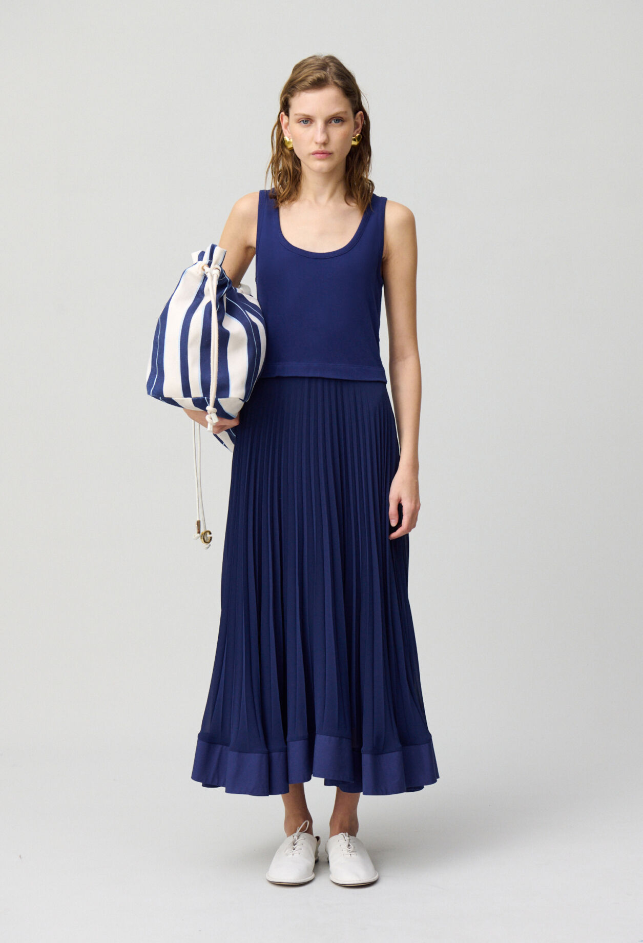 Vestido largo con trampantojo