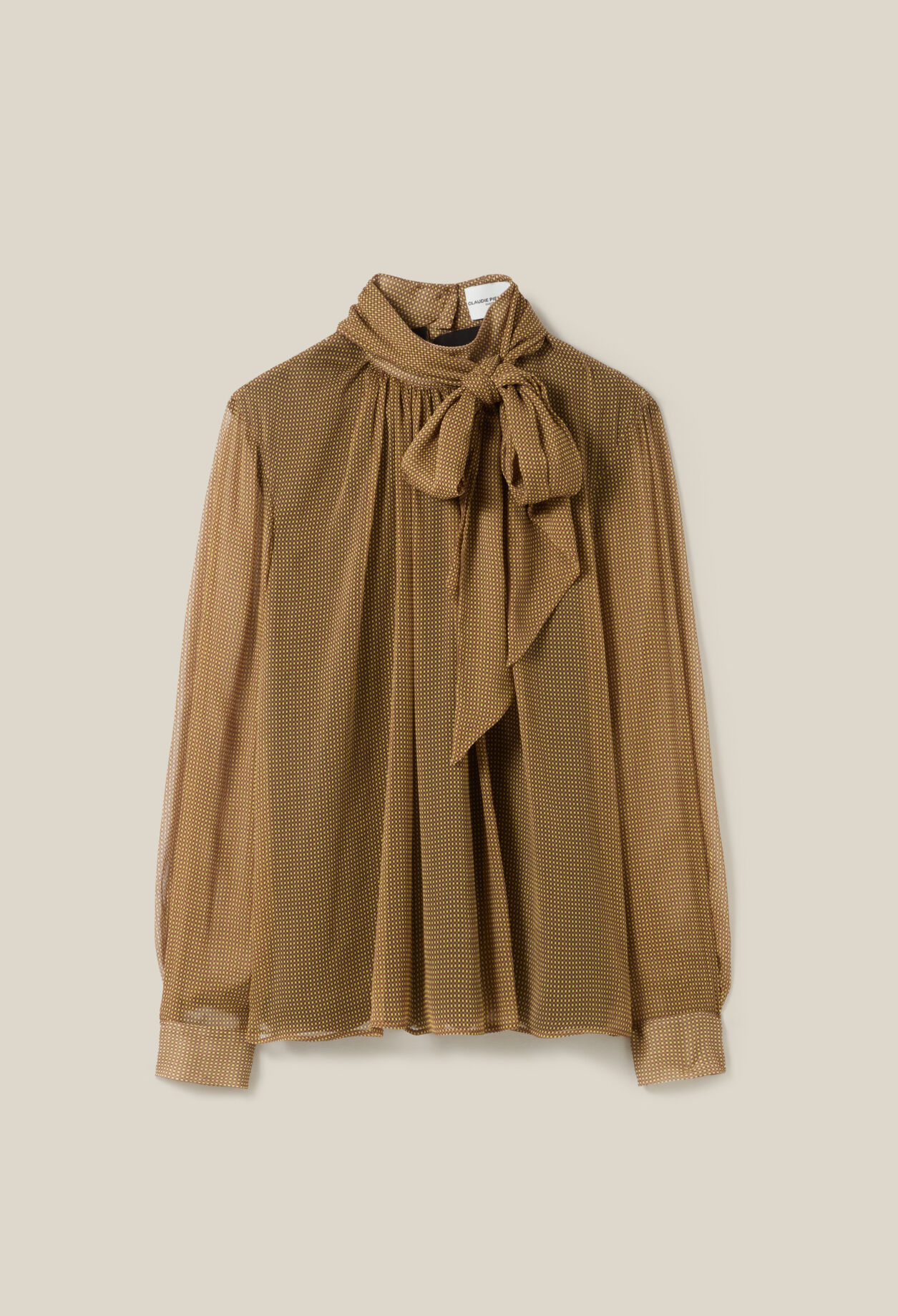 Blusa lazada cuadros fluida
