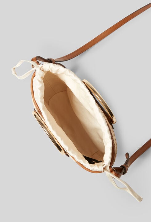 Bolso pequeño mimbre trenzado