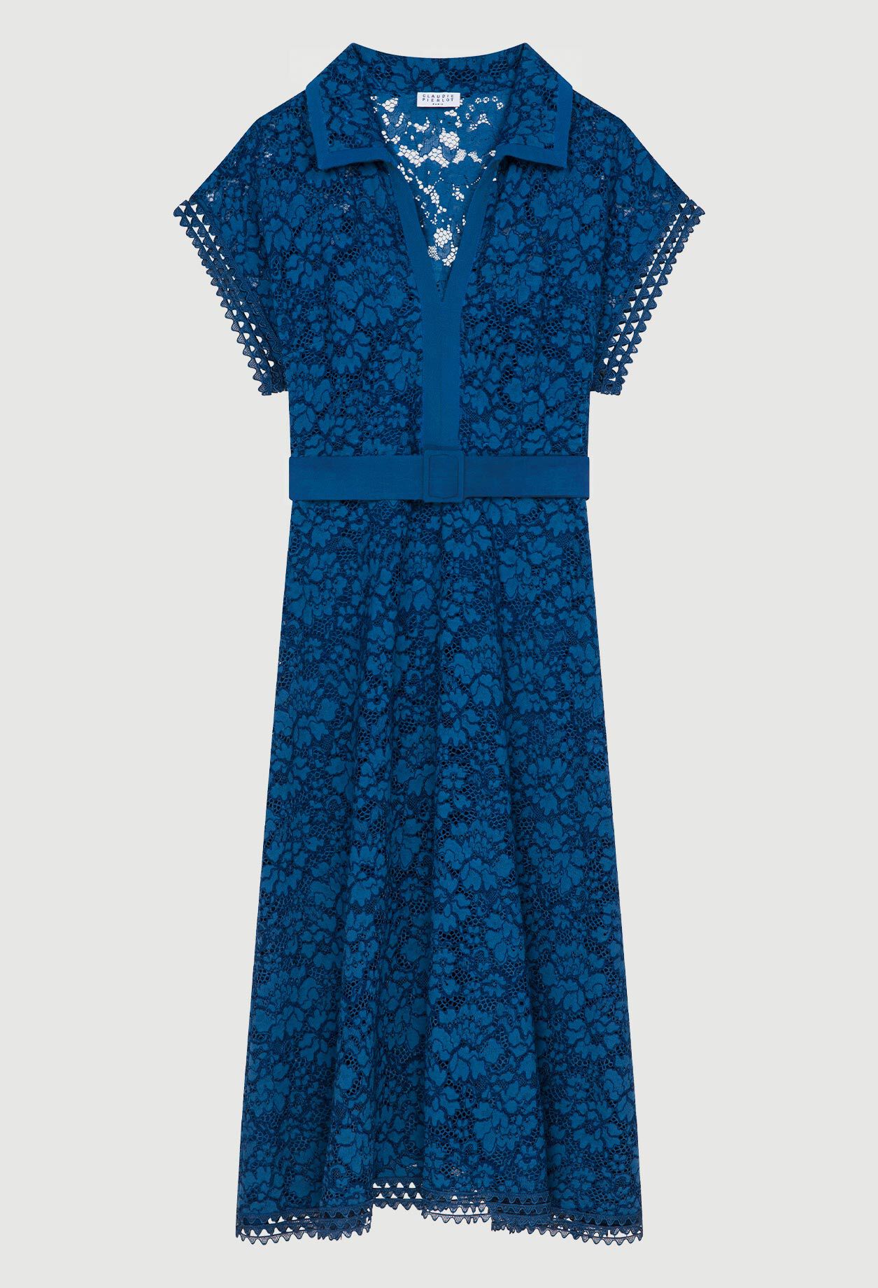 Vestido largo de encaje