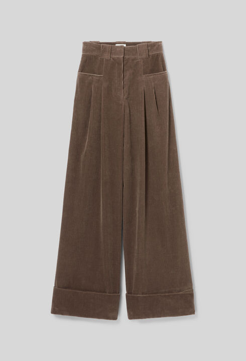 Pantalón amplio de terciopelo