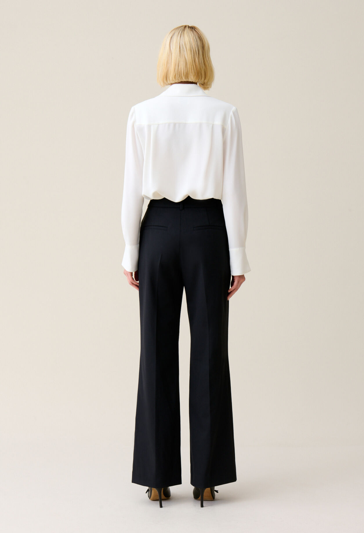 Pantalón de traje lana azul marino