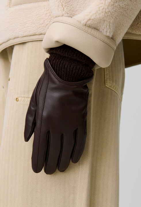 Guantes de cuero y malla
